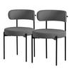 ESSZIMMERSTUHL 2er Set Teddystoff grau - Grau, Metall (53/78/50cm) - ML-DESIGN