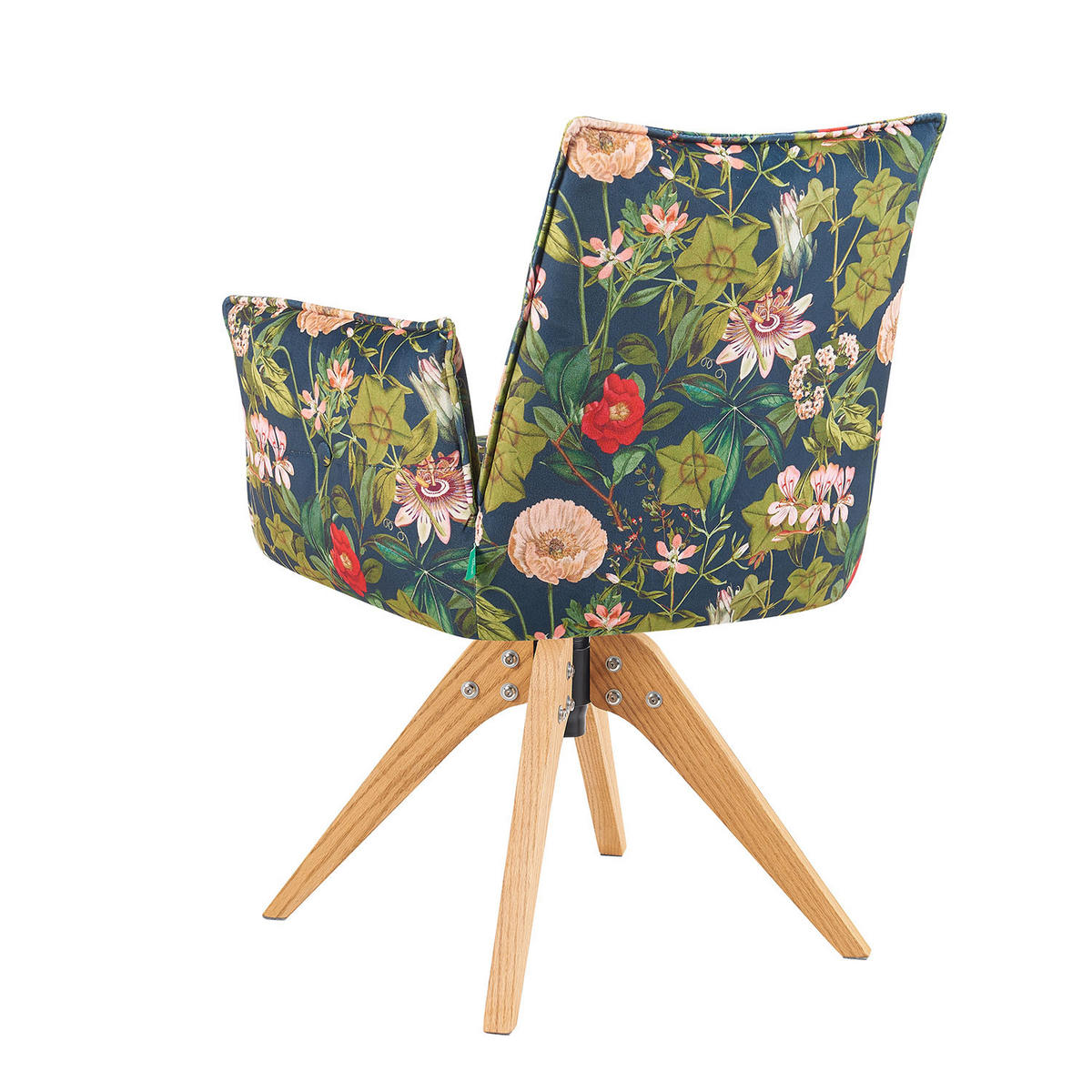 ARMLEHNSTUHL Mika-Emil - Honigeiche/Multicolor, Eichenholz/Holz (60/88/63cm) - DUBI Möbel