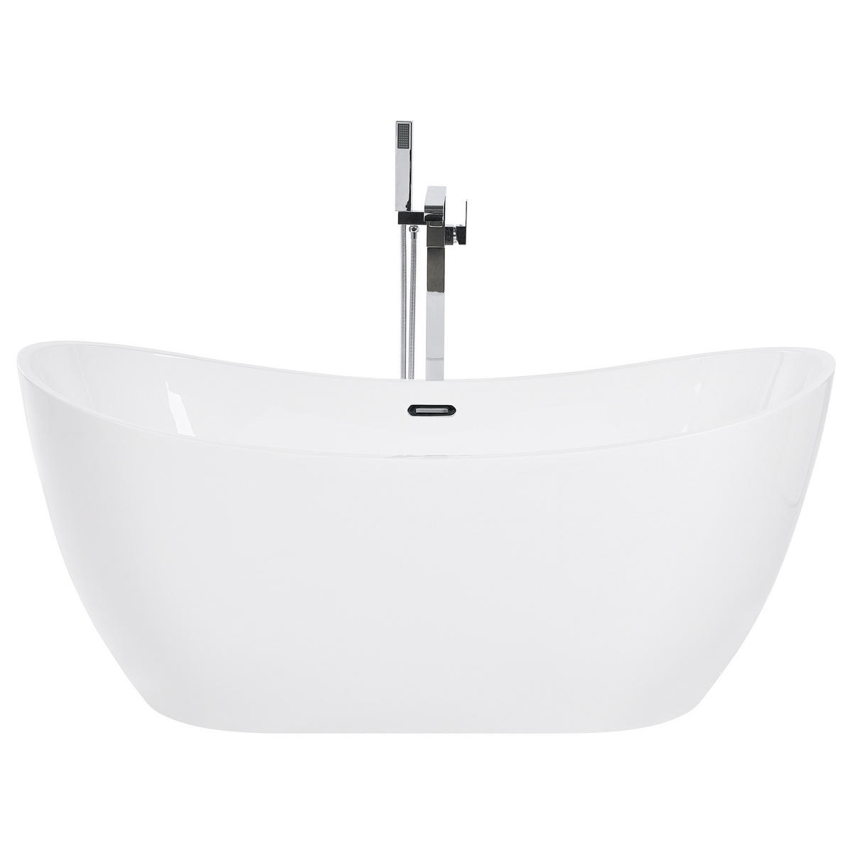 BADEWANNE FREISTEHEND 77x170x72 cm weiß Antigua - Weiß, Kunststoff (77/72/170cm) - Beliani