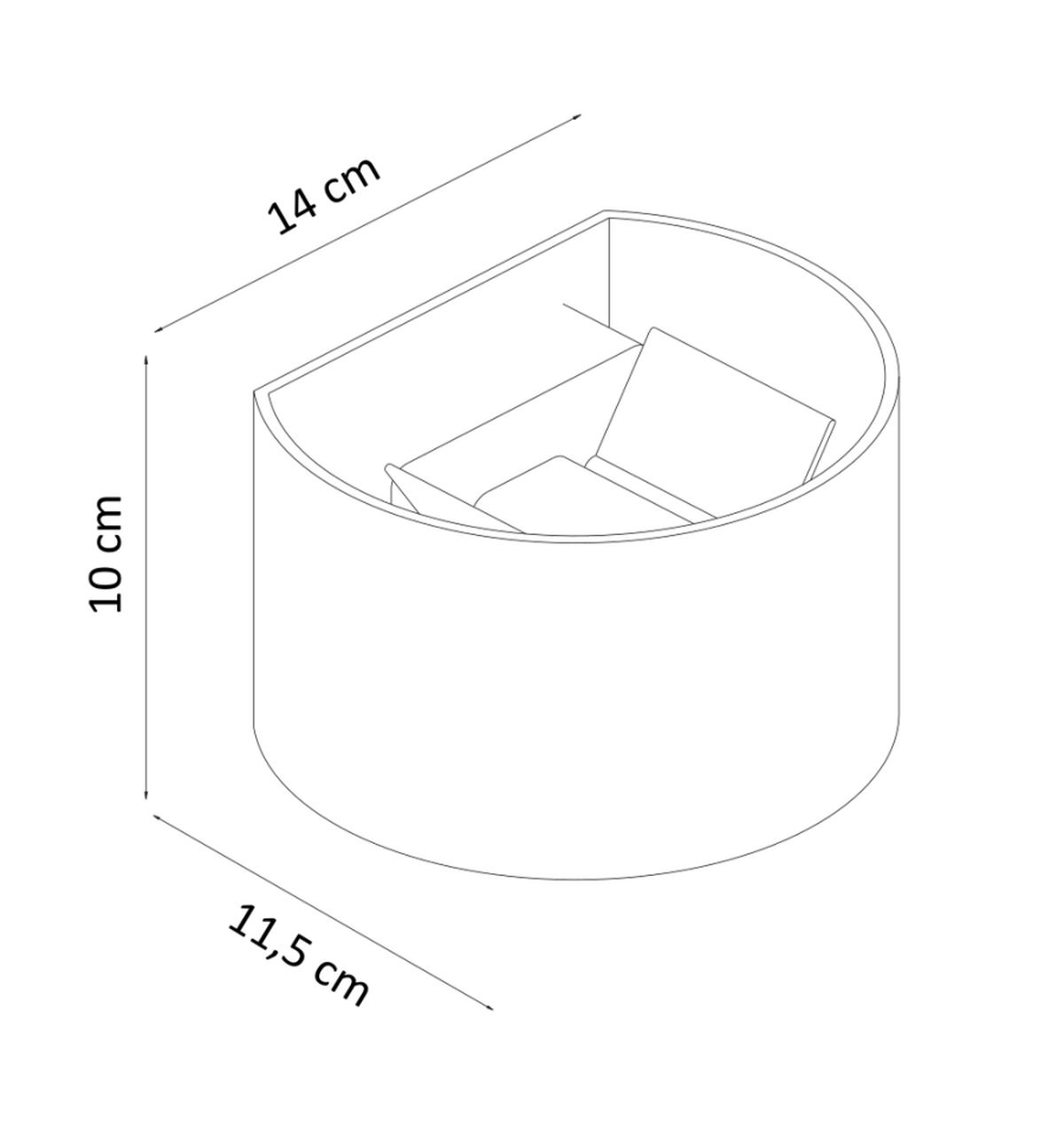 WANDLEUCHTE Cosmic, Schwarz, 10cm - Schwarz, Metall (14/10/10cm) - KOSILUM