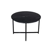 COUCHTISCH Lennon Marmor 75 cm / 75 cm Schwarz - Schwarz, Stein (75/75/45cm)