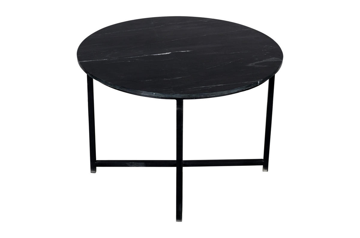COUCHTISCH Lennon Marmor 75 cm / 75 cm Schwarz - Schwarz, Stein (75/75/45cm)