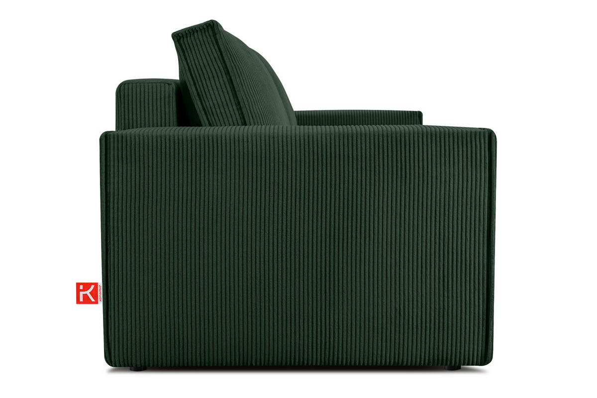 3-SITZER-SCHLAFSOFA NAPI in Pet Friendly Cord-Stoff, dunkelgrün - Dunkelgrün/Schwarz, Textil (244/89/101cm) - KONSIMO®