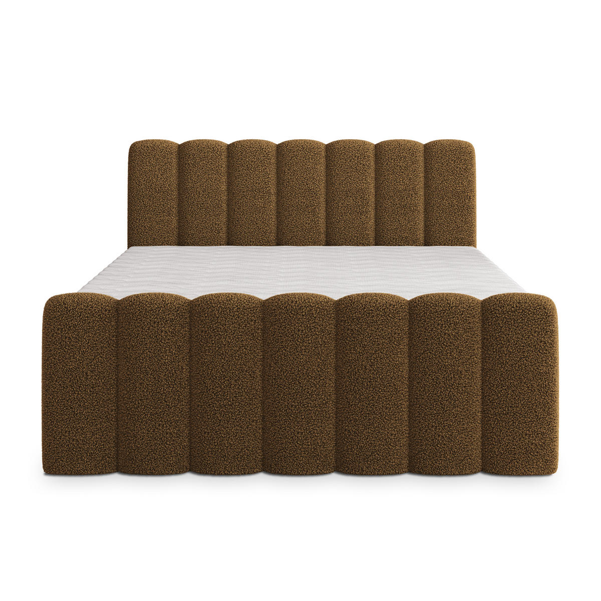 BOXBETT CELLA 160x200 cm mit Matratze und Topper - Orange - Orange, Holz (160/200cm) - MASSENO