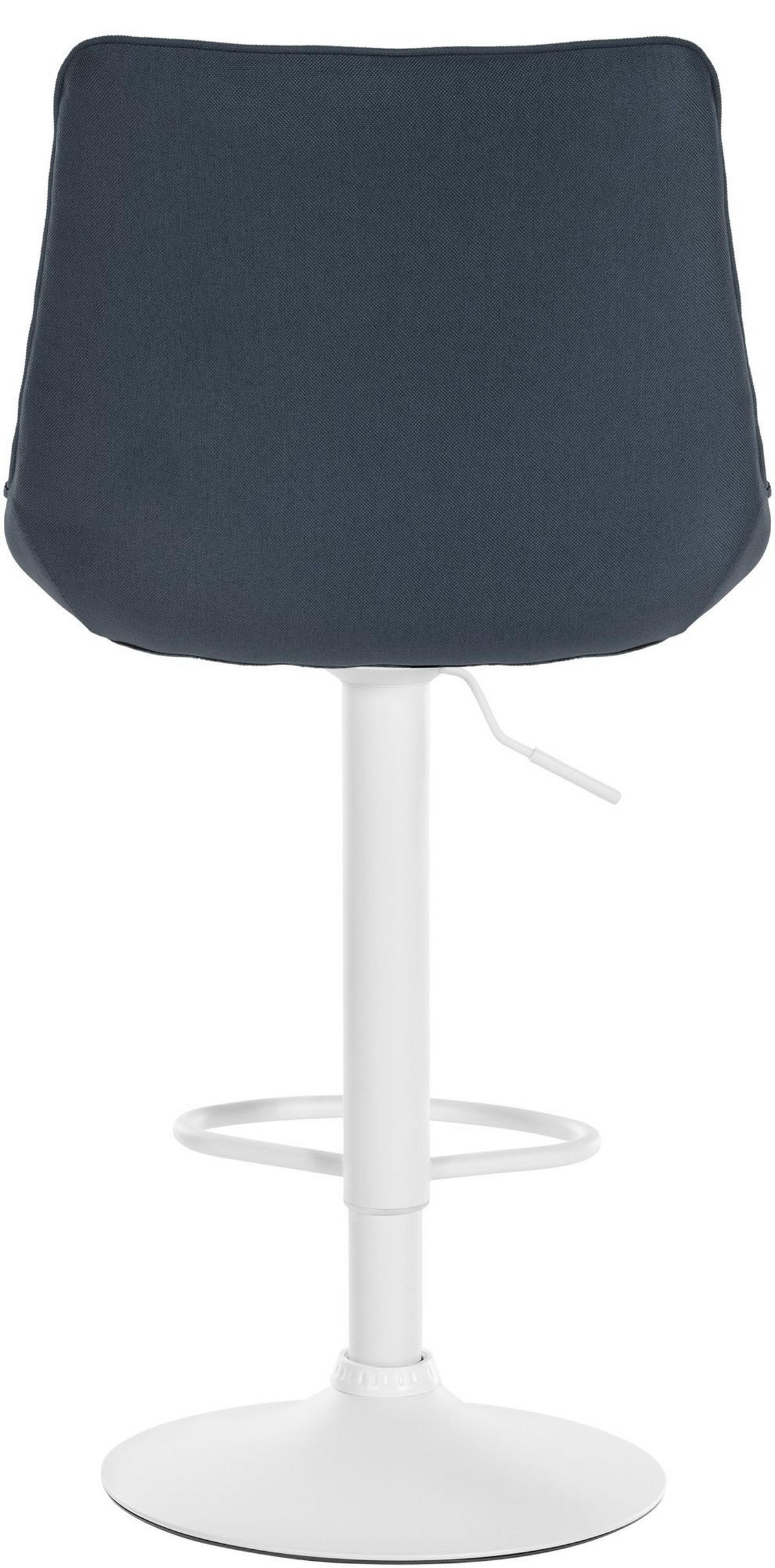 BARHOCKER RIO Dunkelgrau Stoff Weiß - Dunkelgrau, Textil/Metall (49.5/91/50cm) - DELUKE