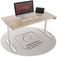 SCHREIBTISCH Elektrisch höhenverstellbarer Schreibtisch Y-Line Eiche Natura Signalweiß 160/80/62-127cm - Weiß/Eiche Artisan, Holzwerkstoff/Metall (80/160/127cm) - ASSMANN