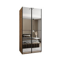 SCHWEBETÜRENSCHRANK 245,5/110/64 2-türig - Schwarz/Eiche Artisan, Holz/Metall (110/245/64cm) - Abiks Möbel