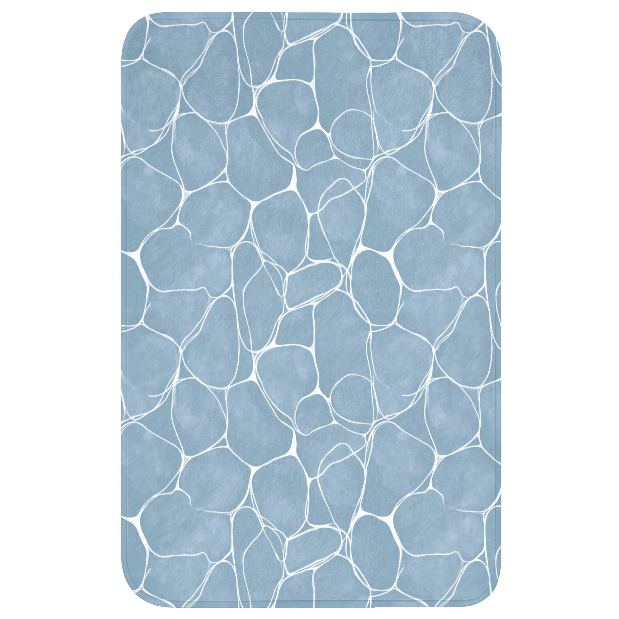 OnlyWow WC PŘEDLOŽKA Organic - vzor - modrá 50x80 cm