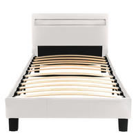 LED BETT ASTRO - Weiß, 90 x 200 cm - Weiß, Kunststoff - Home Deluxe