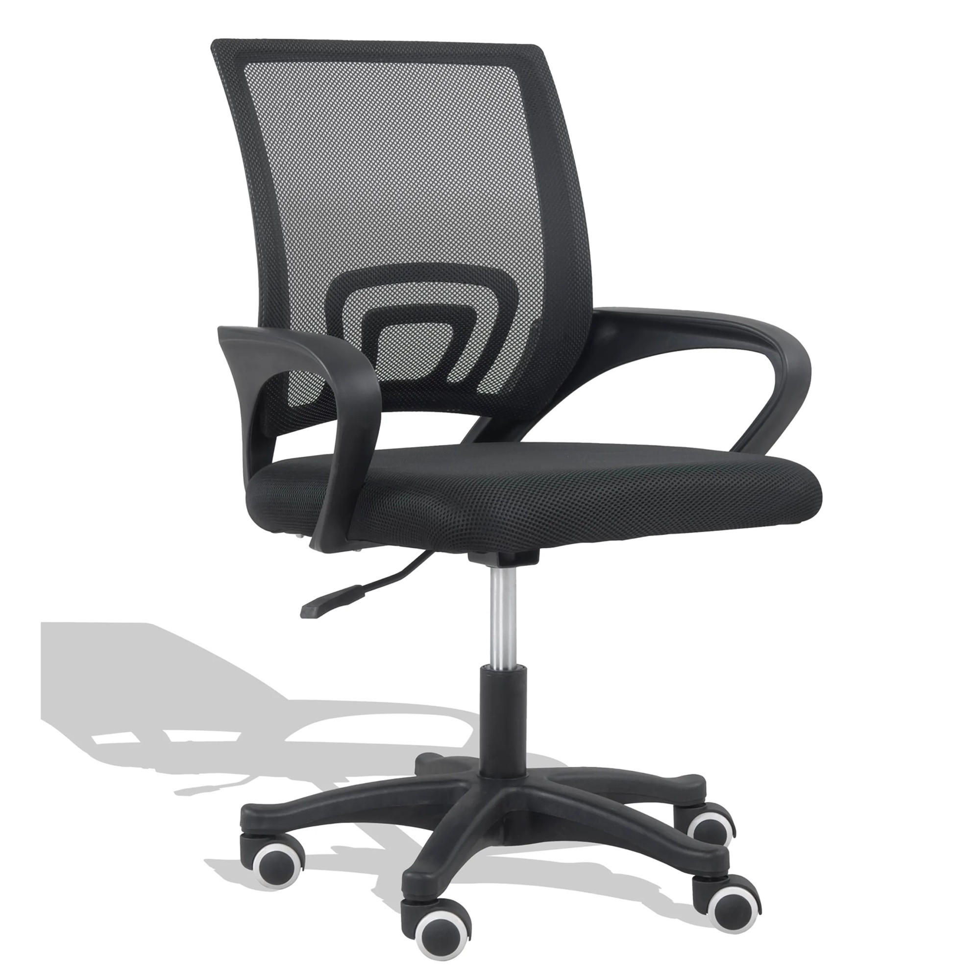 BÜROSTUHL IN MESH STOFF Textil Schwarz - Schwarz, Textil (59/81/57cm) - Nest Dream