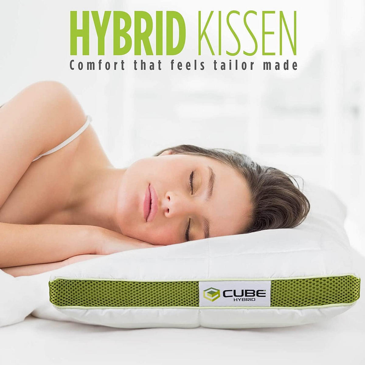 VITAPUR Kissen 40x80 Cube I Komfort - Weiß, Textil (40/80cm) - Vitapur