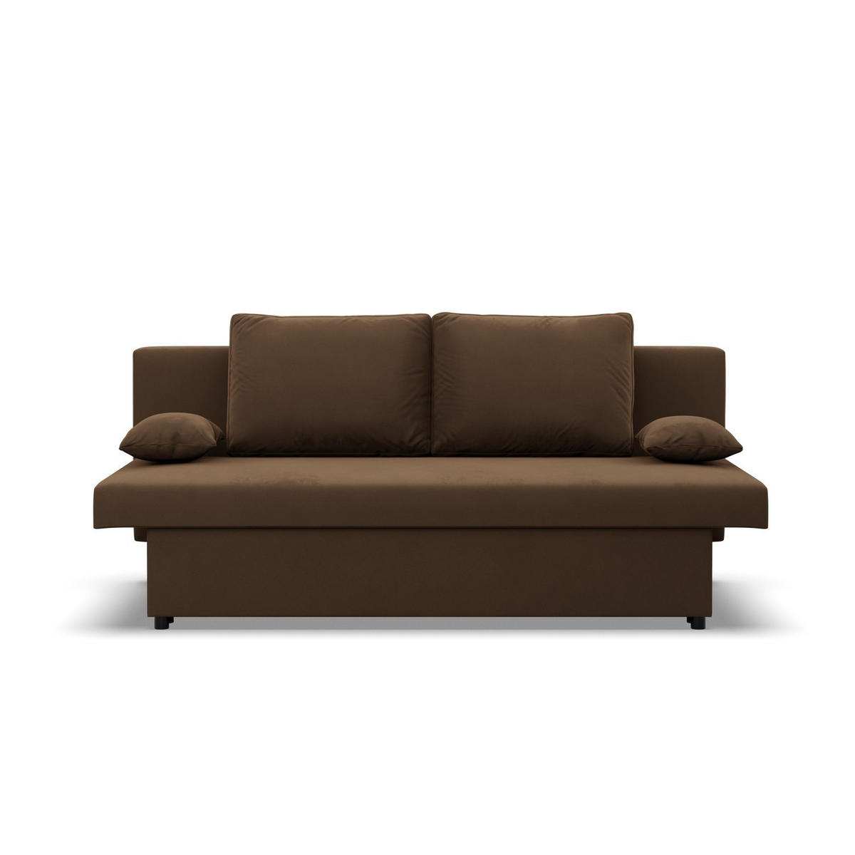 SOFA 3-SITZER MIT SCHLAFFUNKTION NOLA Braun - Braun, Textil (86/85/191cm) - Mebligo