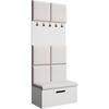 GARDEROBE Margaret I 81/203/43 gepolsterten Paneelen - Beige/Schwarz, Holzwerkstoff/Kunststoff (81/203/43cm) - Beautysofa