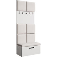 GARDEROBE Margaret I 81/203/43 gepolsterten Paneelen - Beige/Schwarz, Holzwerkstoff/Kunststoff (81/203/43cm) - Beautysofa