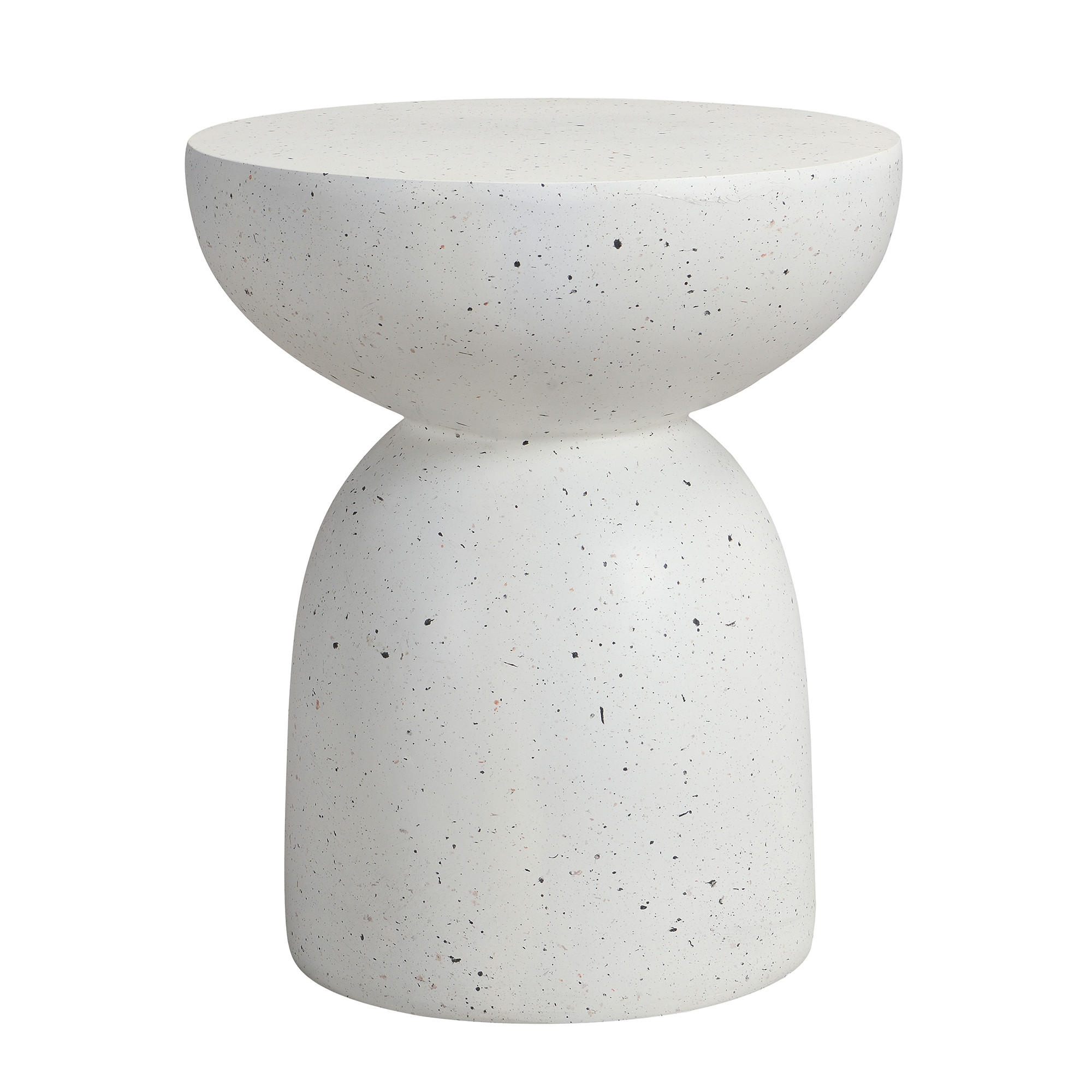 GARTEN BEISTELLTISCH MgO Terrazzo Weiß - Weiß, Metall (45/45/52.5cm) - ComfortXL