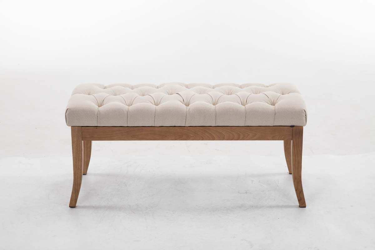 SITZBANK Cannes Stoff Creme Hellbraun - Creme, Textil (100/46/38cm) - DELUKE