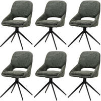 ESSZIMMERSTUHL Grün 6er-Set - Grün, Textil (55/87/55cm) - MCW