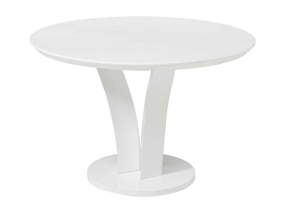 ESSTISCH rund - 4 Personen - MDF - Weiß lackiert - VIALETA - Weiß, Holz (120/120/75cm) - Vente-Unique