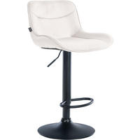 BARHOCKER Samt creme - Creme/Schwarz, Textil/Metall (49/85/51cm) - CLP