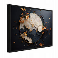 BILDER mit Rahmen Abstrakt Glamour Schwarz 120x80 cm - Multicolor, Holzwerkstoff (120/80cm) - Wallarena