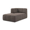 SOFAELEMENT Links Bouclé Stoff Braun - Schwarz/Mokka, Holzwerkstoff/Kunststoff (101/77/175cm) - Makamii