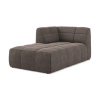 SOFAELEMENT Links Bouclé Stoff Braun - Schwarz/Mokka, Holzwerkstoff/Kunststoff (101/77/175cm) - Makamii