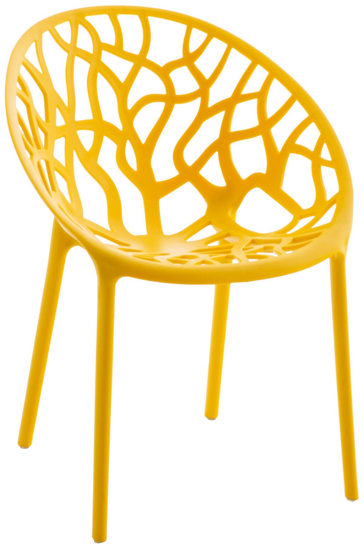 GARTENSTUHL Kunststoff gelb - Gelb, Kunststoff (59/80/60cm) - CLP