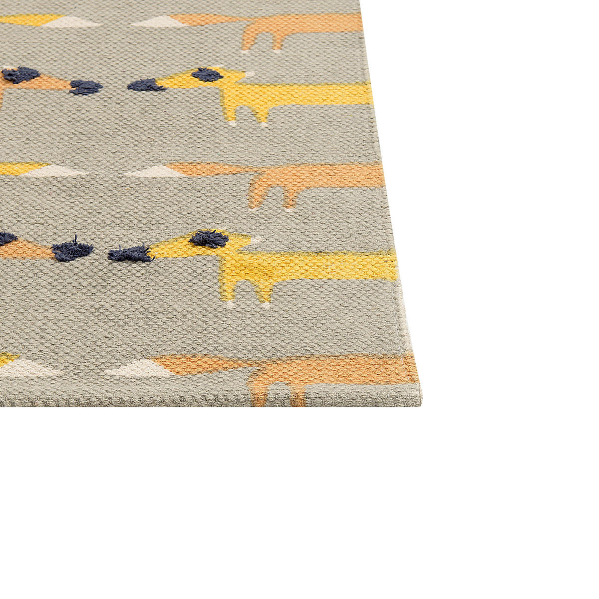 KURZFLOR-KINDERTEPPICH Bankgo 150/80 cm - Grau, Textil (80/150cm) - Beliani