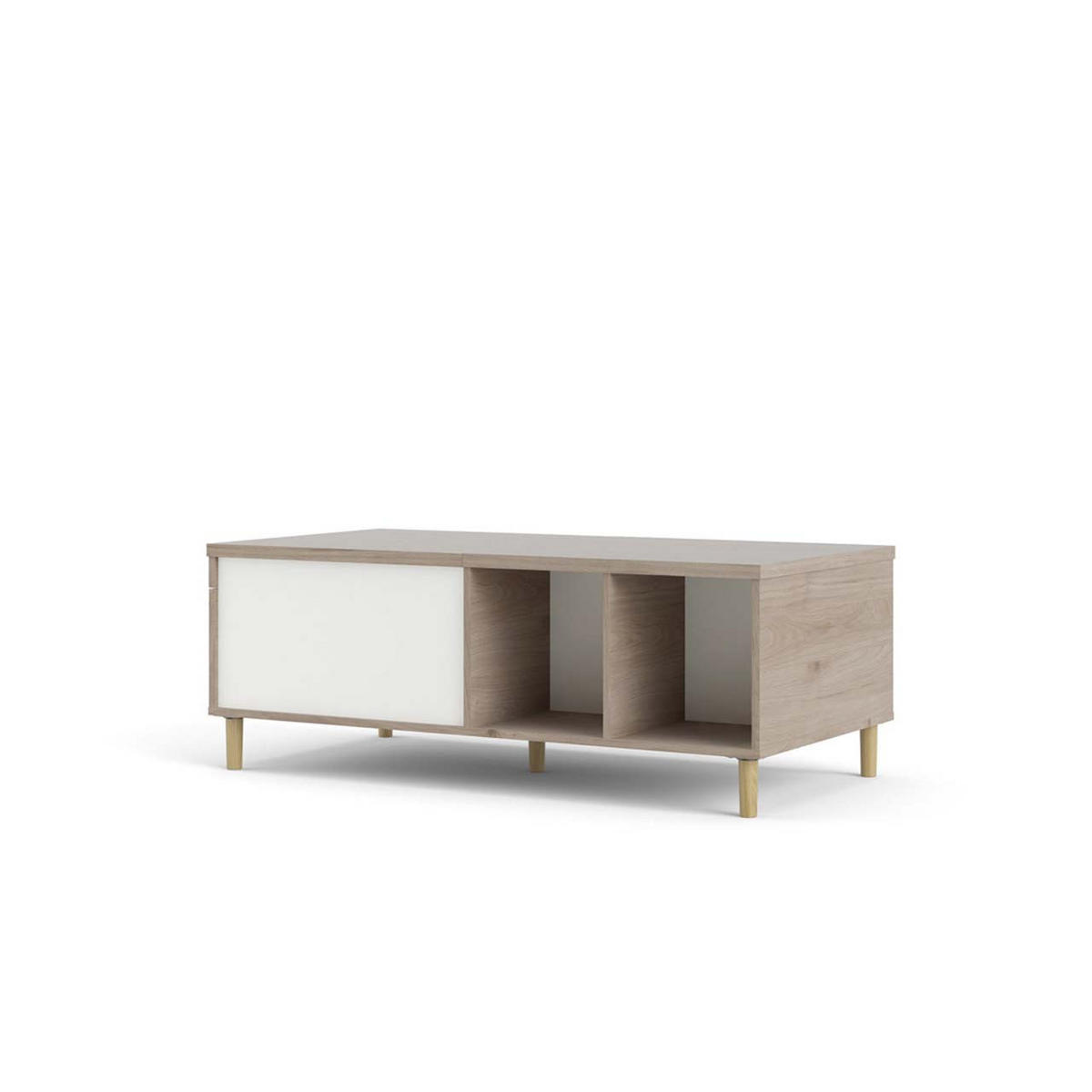 COUCHTISCH Weiß - Weiß, Holzwerkstoff (61/120/45cm) - ebuy24