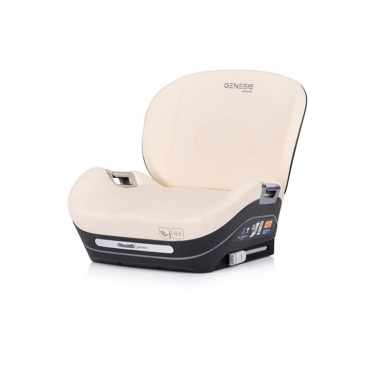SITZERHÖHUNG Genesis Smart beige i-Size 125-150 cm Isofix Kühlung Heizung - Beige, Kunststoff (46/42/40cm) - Chipolino