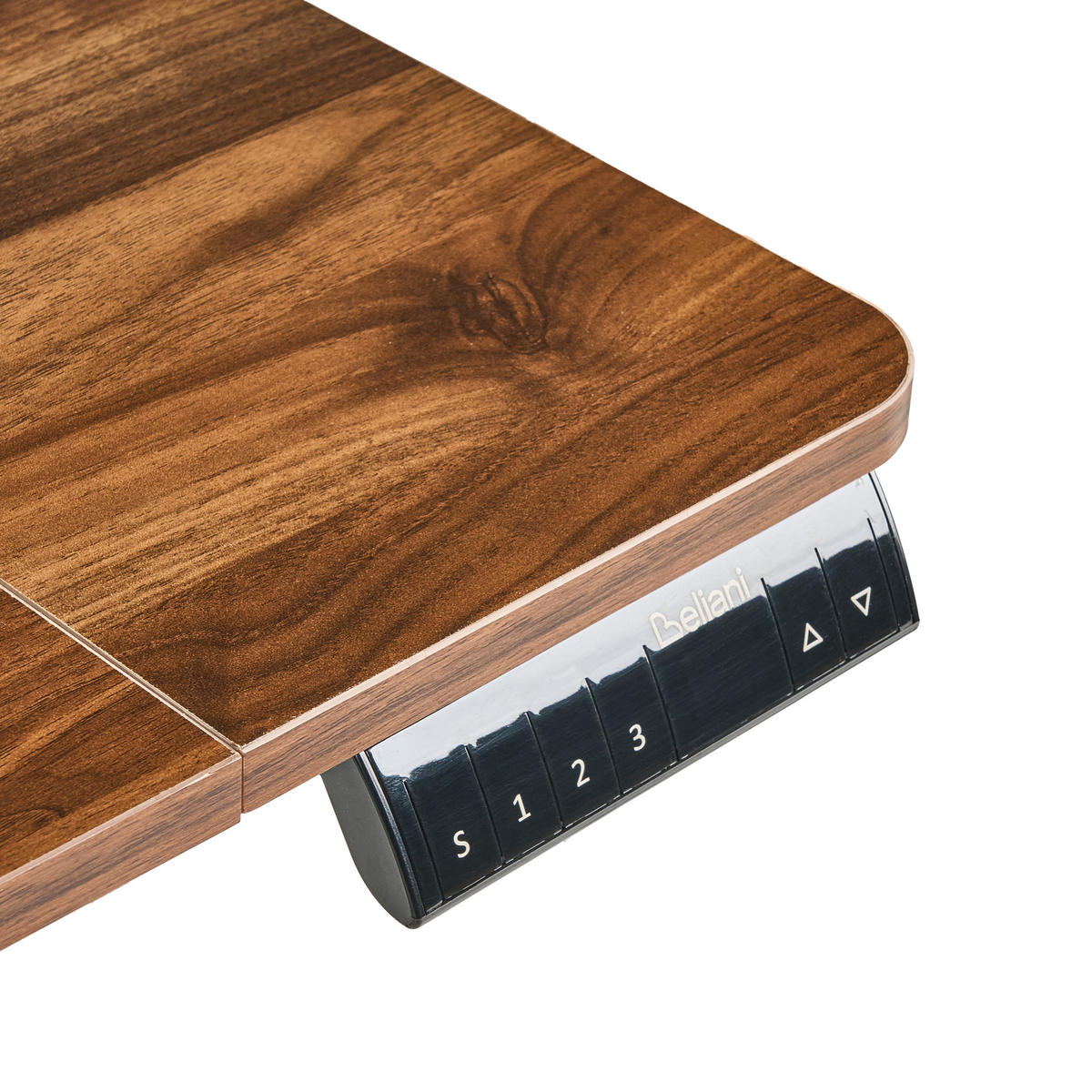SCHREIBTISCH elektrisch höhenverstellbar 120/60 cm mit USB-Anschluss Braun/Schwarz Lucama - Schwarz/Braun, Holzwerkstoff/Metall (60/120/88cm) - Beliani