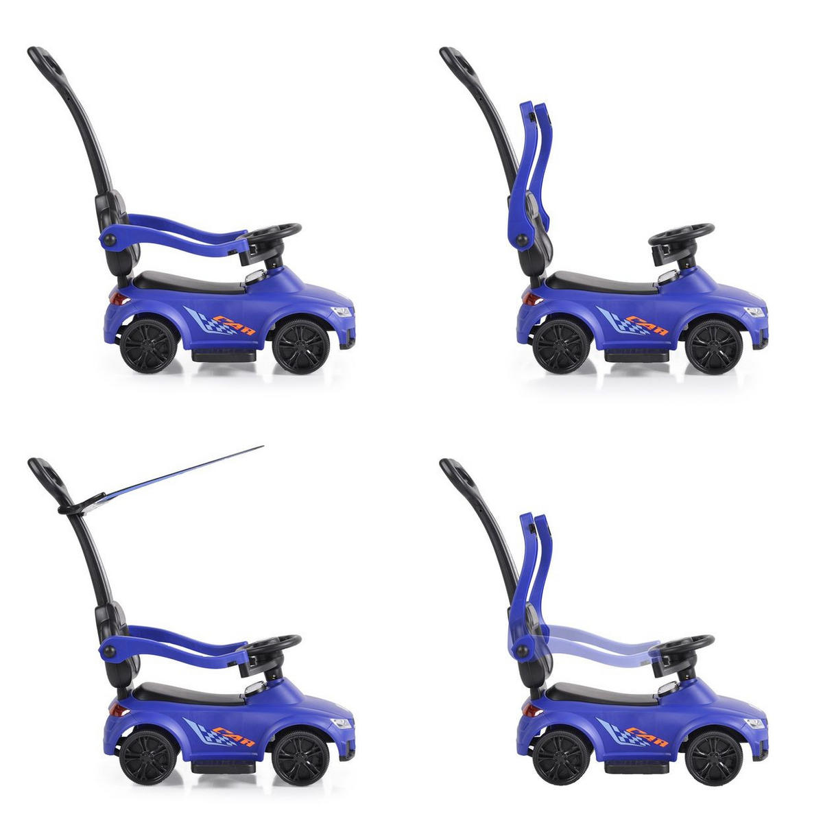 RUTSCHER Victory 2 in 1 blau Rutscher mit Griff Lehne Fußstütze Musikfunktion - Blau, Kunststoff (87/66/41cm) - Moni