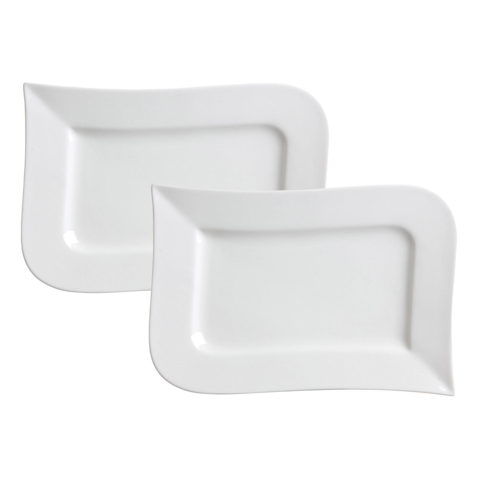 SERVIERPLATTEN Melodie weiß 26 x 17 cm 2er Set - Weiß, Keramik (17/2/26cm) - Ritzenhoff Breker