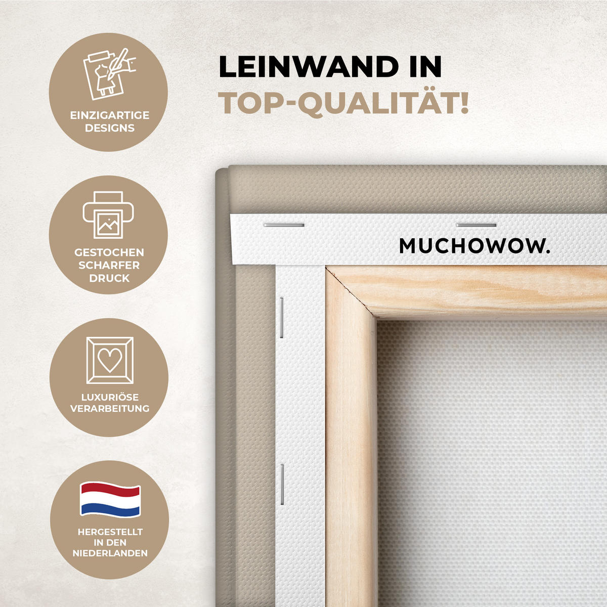 LEINWANDBILD Porträt - Abstrakt - Jesus - Beige Groß 140x90 cm - Beige, Textil (140/90cm) - MuchoWow