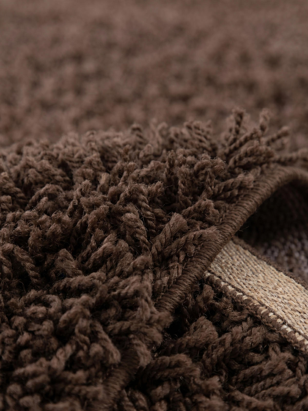 TEPPICH Wohnzimmer Hochflor Einfarbig Weich Flauschig Waschbar Läufer Braun 80x250 cm – RHEIN - Braun, Textil (250/80cm) - KADIMA DESIGN