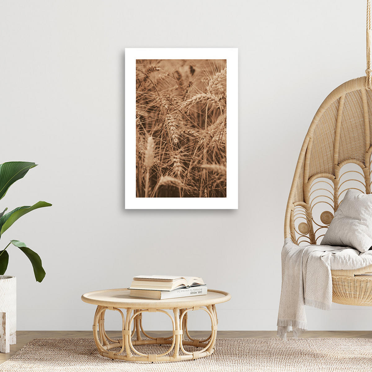 WANDBILD ähren von getreide - Beige, Textil (40/60cm) - Feeby