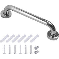 HALTEGRIFF Edelstahl 30 cm Für Badewanne und Toilette - Silberfarben, Metall (2.5/2.5/33cm)