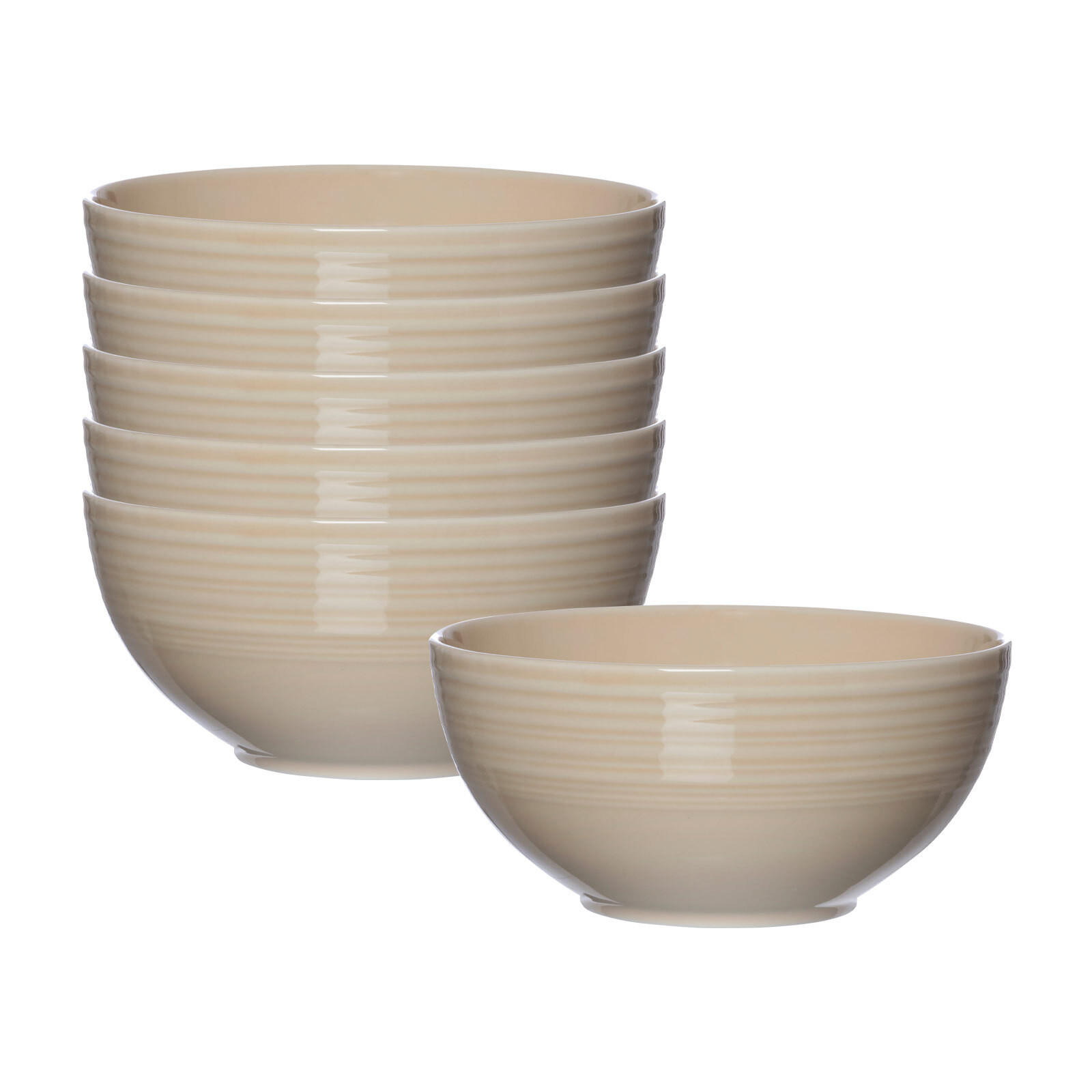 MÜSLISCHALEN Levi Beige ø 15 cm 6er Set - Beige, Keramik (15cm) - Ritzenhoff Breker