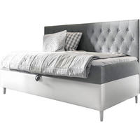 KINDERBETT FLIPPO 2 - Weiß/Grau, Holzwerkstoff (102/202cm) - Meblini