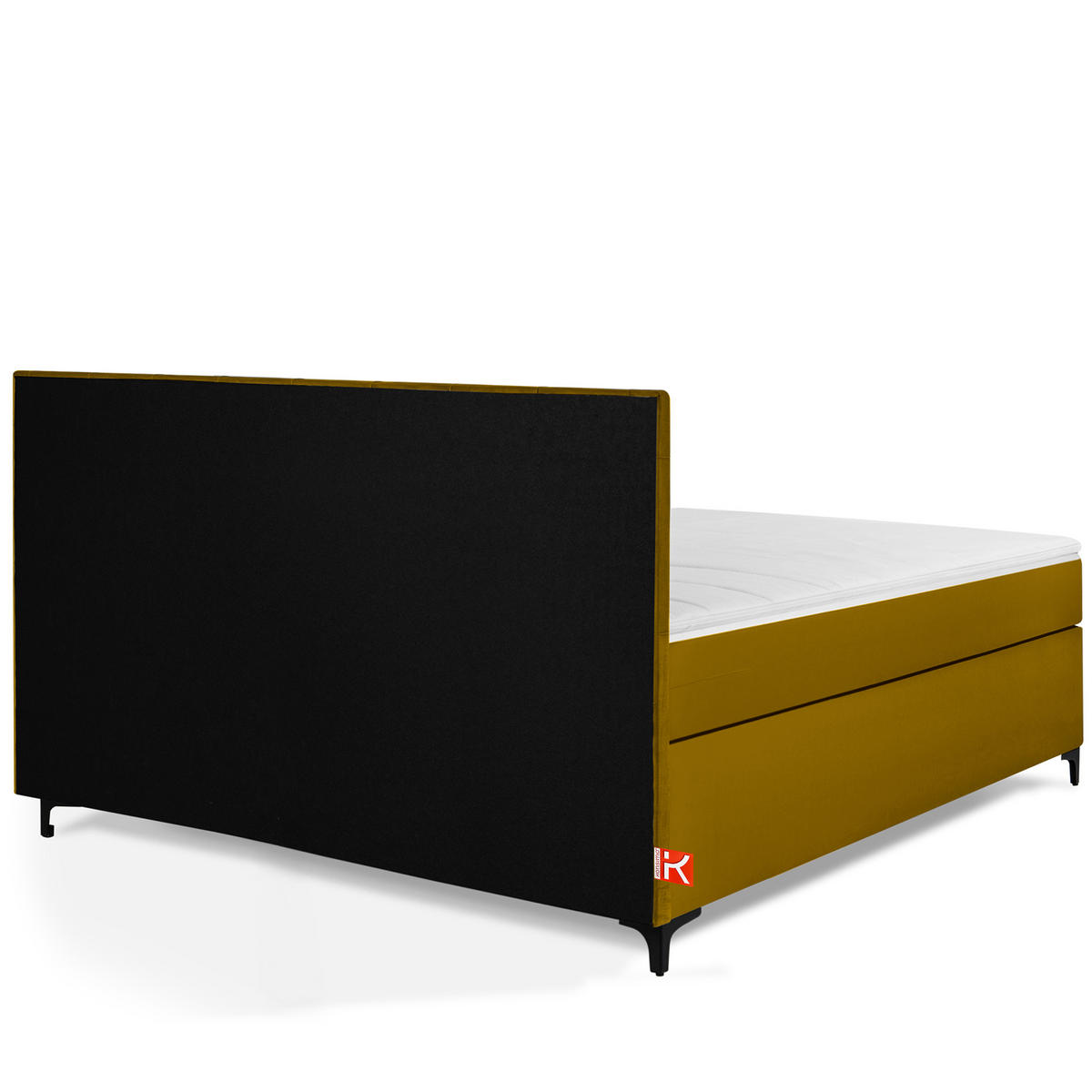 POLSTERBETT ARDEA, Gelb - Gelb/Schwarz, Holz/Holzwerkstoff (160/200cm) - KONSIMO®