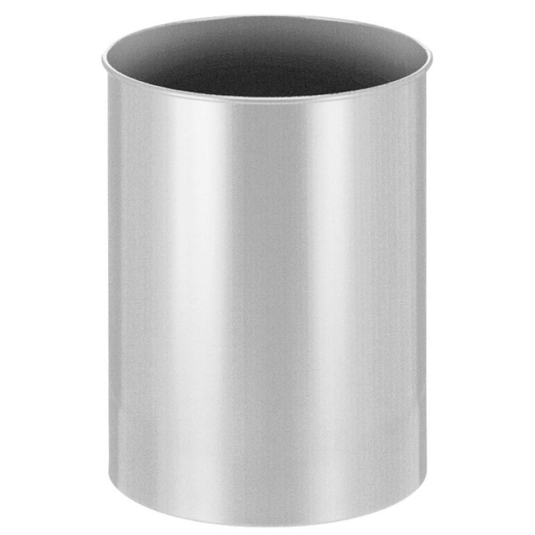 PAPIERKORB Stillvoll Metall 30 Liter 47x33,5 cm Silber - Silberfarben, Metall (33.5/47/33.5cm) - PROREGAL