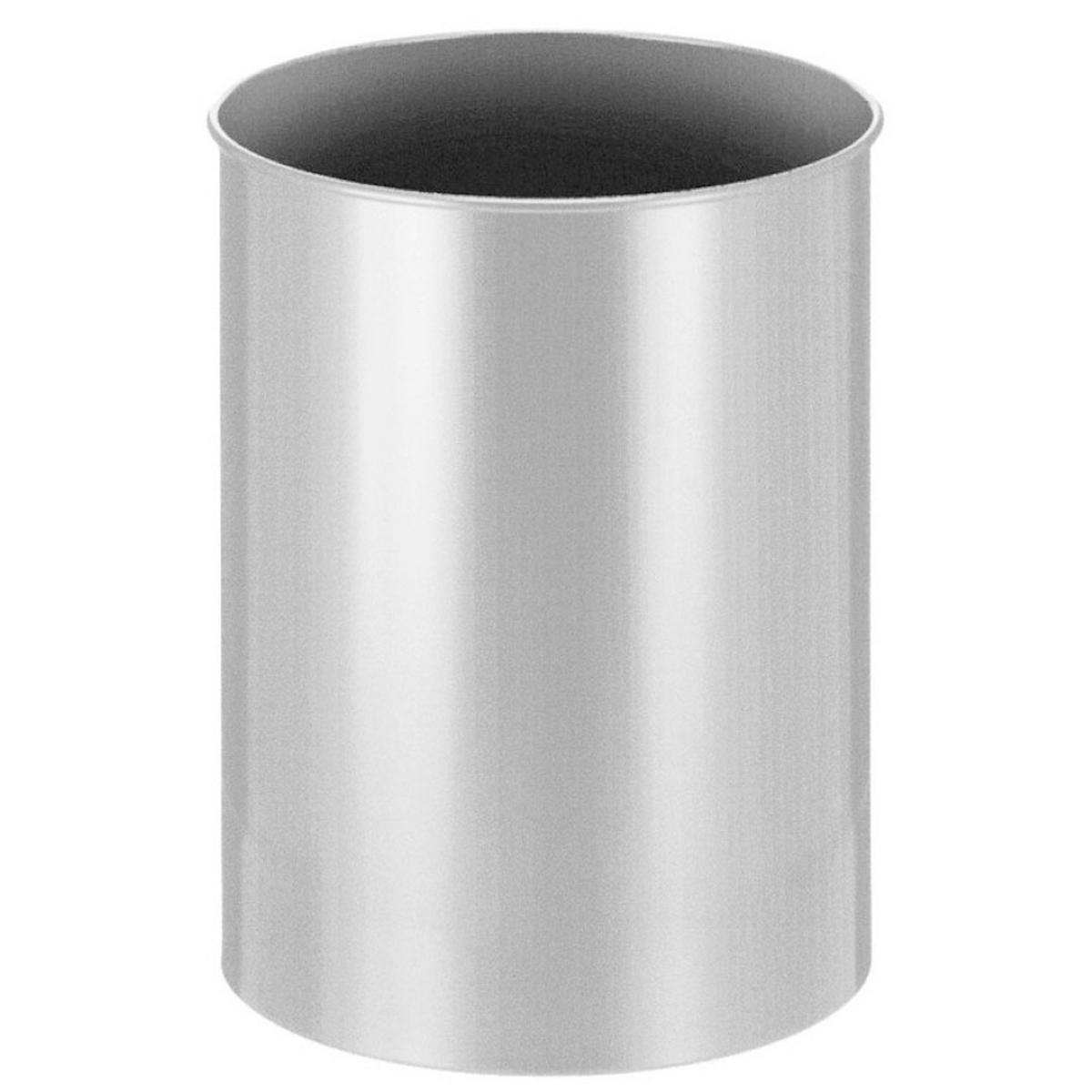 PAPIERKORB Stillvoll Metall 30 Liter 47x33,5 cm Silber - Silberfarben, Metall (33.5/47/33.5cm) - PROREGAL