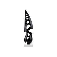 SKULPTUR Schwarz 15/56 cm - Schwarz, Stein (2.75/56/15cm) - KUNSTLOFT