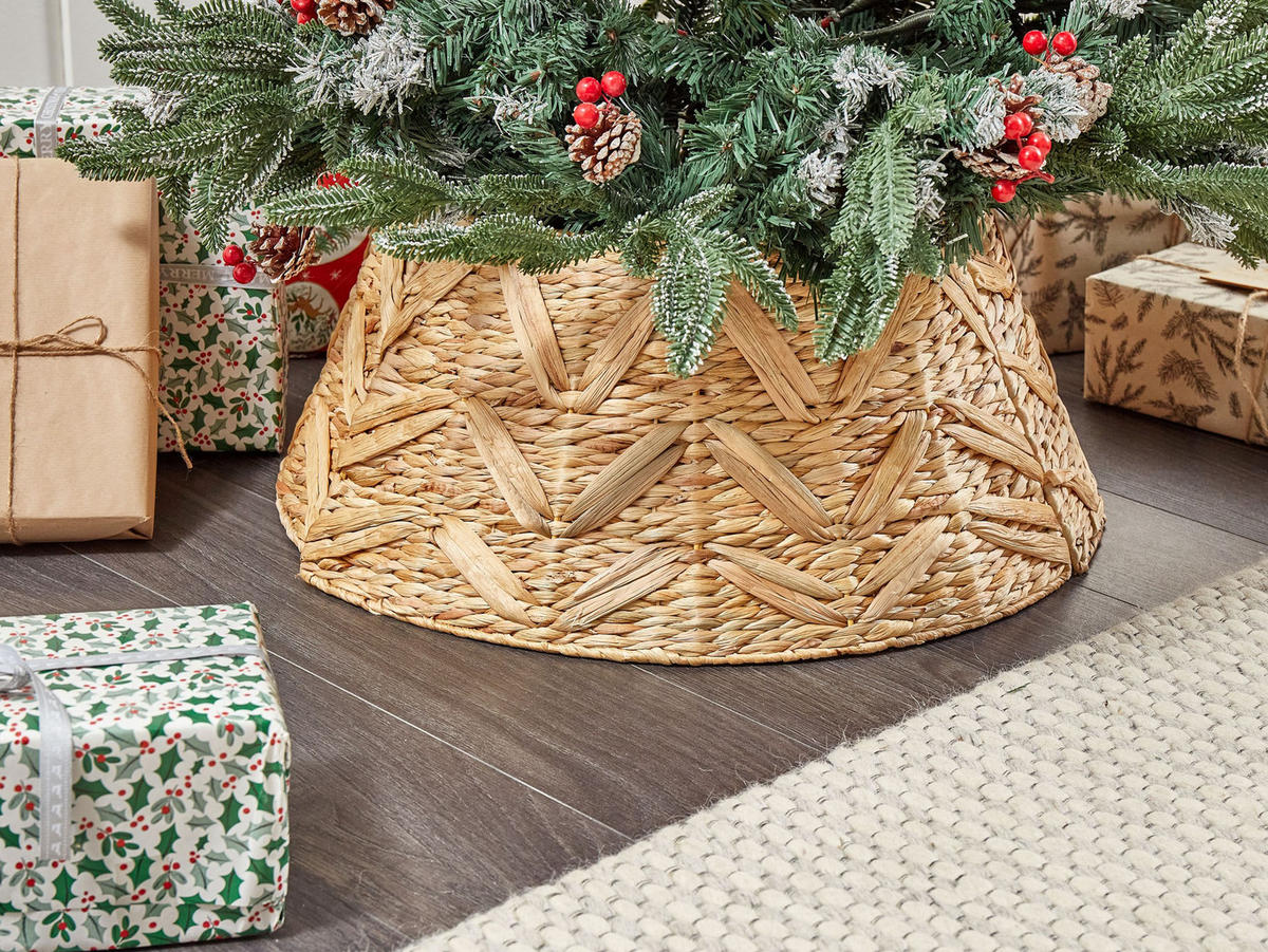 WEIHNACHTSBAUMKRAGEN 27 cm Naturfarben Sapin - Naturfarben, Naturmaterialien (27cm) - Beliani
