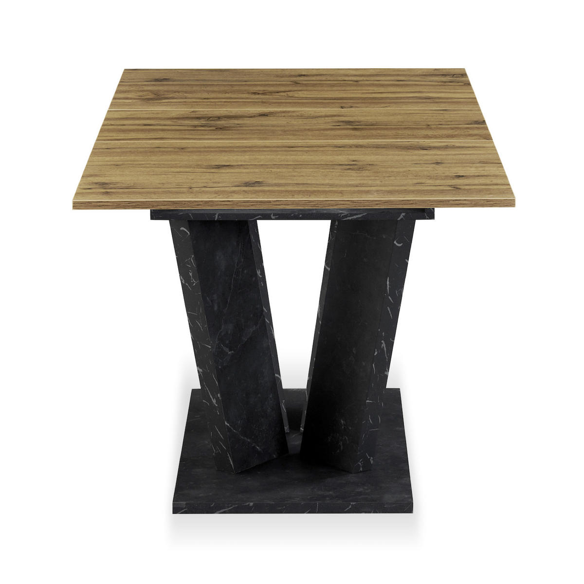 ESSTISCH WILLEM 120-160/80/76 cm - Eiche Bianco/Anthrazit, Holzwerkstoff (80/120/76cm) - B&D Home