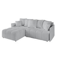 ECKSOFA Ottomane links LONLI-L 251x189x68 Grau Cord - Grau, Holzwerkstoff/Kunststoff (251/189cm) - ALTDECOR