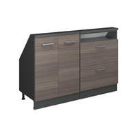 SADA SKŘÍNÍ PRO ŠIKMOU STŘECHU Rion Ušlechtilá šedá/antracitová - šedá/antracitová, kompozitní dřevo (120/81.6/46cm) - Vicco