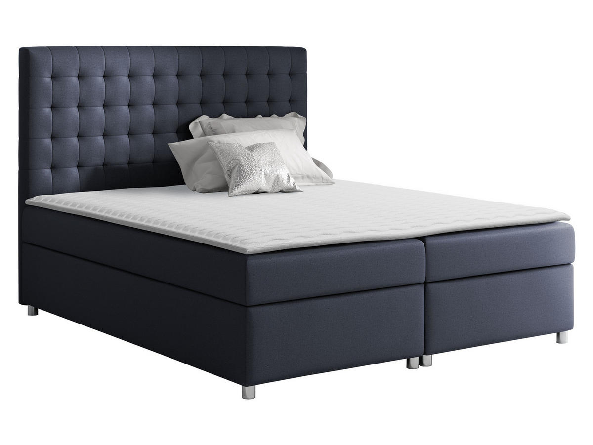 BOXBETT Asti - Blaugrau, Holz (200/200cm) - MIRJAN24
