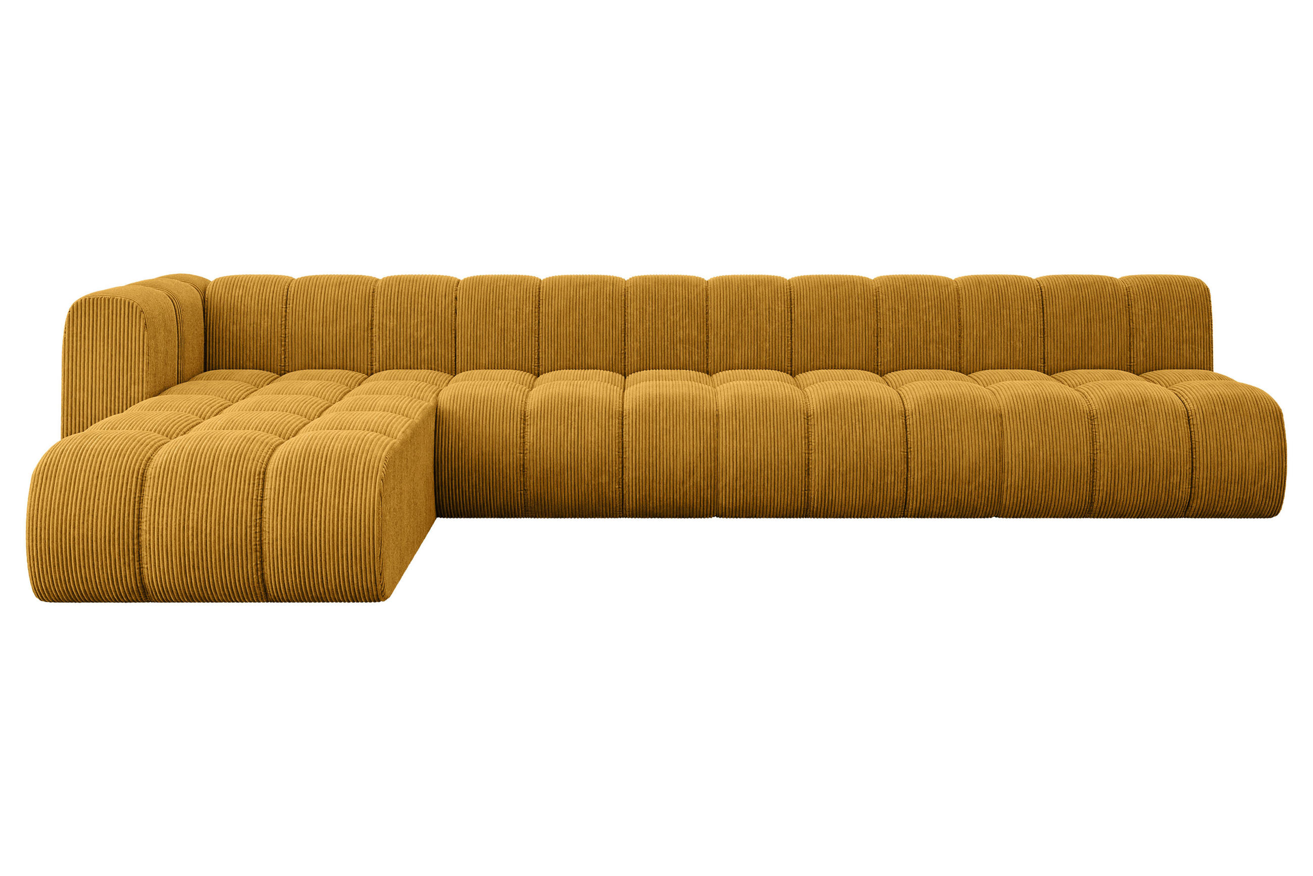ECKSOFA modulares Sofa Darnel-L3 - 387x177x70 cm Senfgelb - Currygelb, Holzwerkstoff/Textil (387/177cm) - ALTDECOR