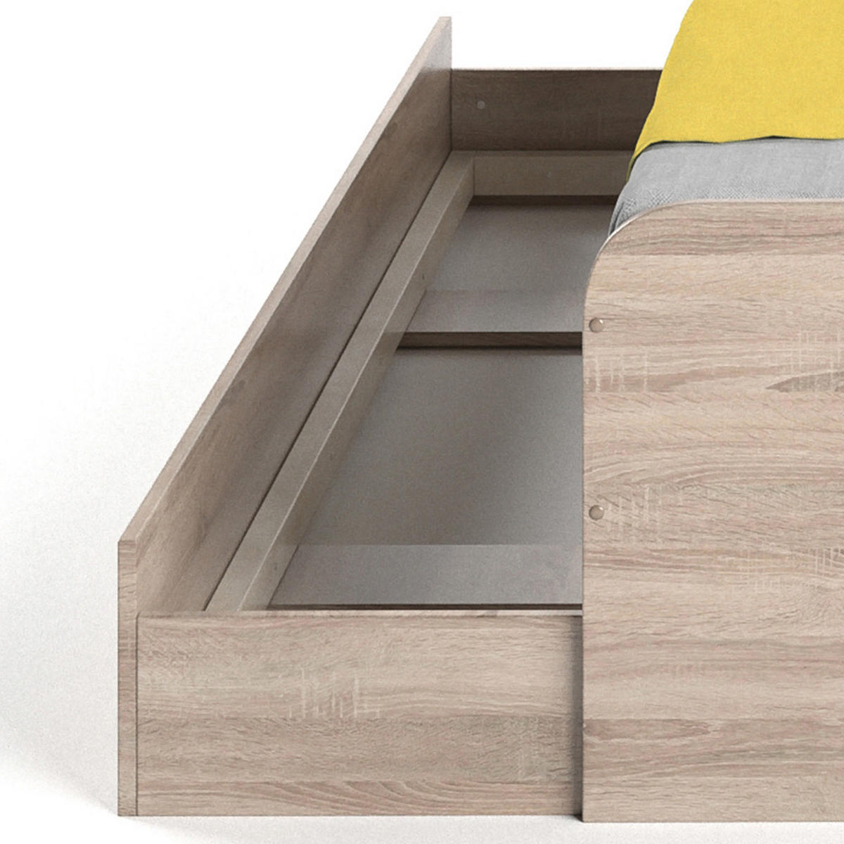KINDERBETT Enzo Sonoma 90x200 cm - Sonoma Eiche, Holzwerkstoff (203.2/52.4/94cm) - VitaliSpa